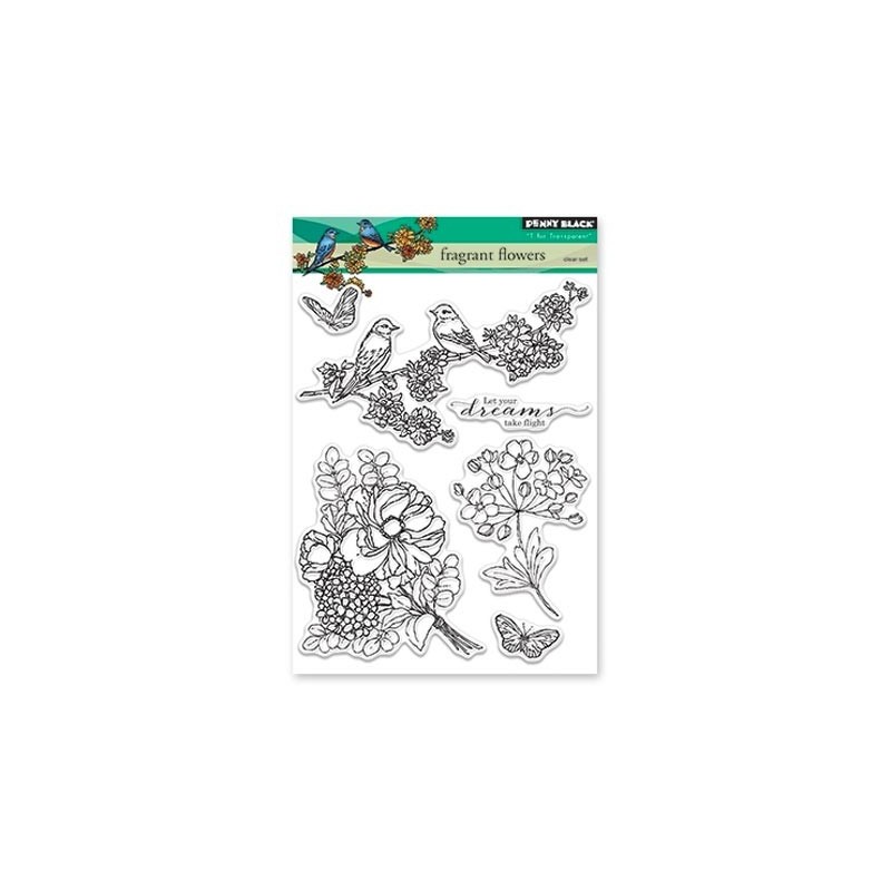 (30-420)Penny Black Stamp clear Fragrant Flowers