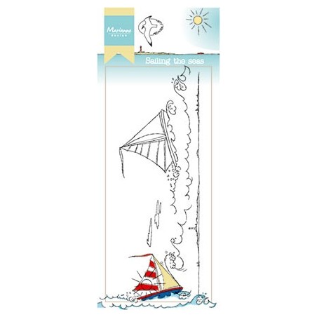 (HT1623)Clear Stamp Hetty's border - Sailing the seas