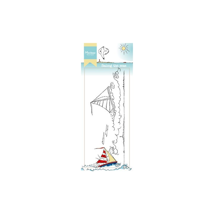 (HT1623)Clear Stamp Hetty's border - Sailing the seas