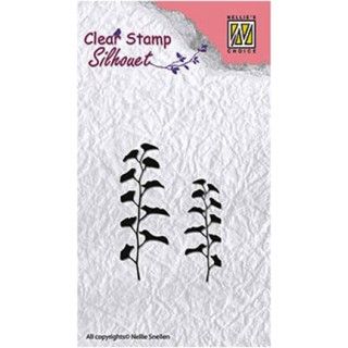 (SIL019)Nellie`s Choice Clearstamp - Flower silhouettes flower-13