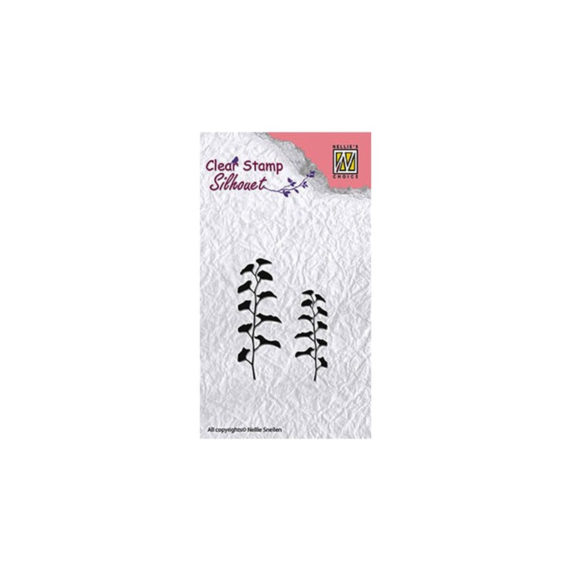 (SIL019)Nellie`s Choice Clearstamp - Flower silhouettes flower-13