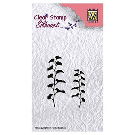(SIL019)Nellie`s Choice Clearstamp - Flower silhouettes flower-13