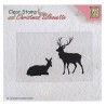 (CSIL001)Nellie's Choice Clear stamps Christmas Silhouette Reindeer