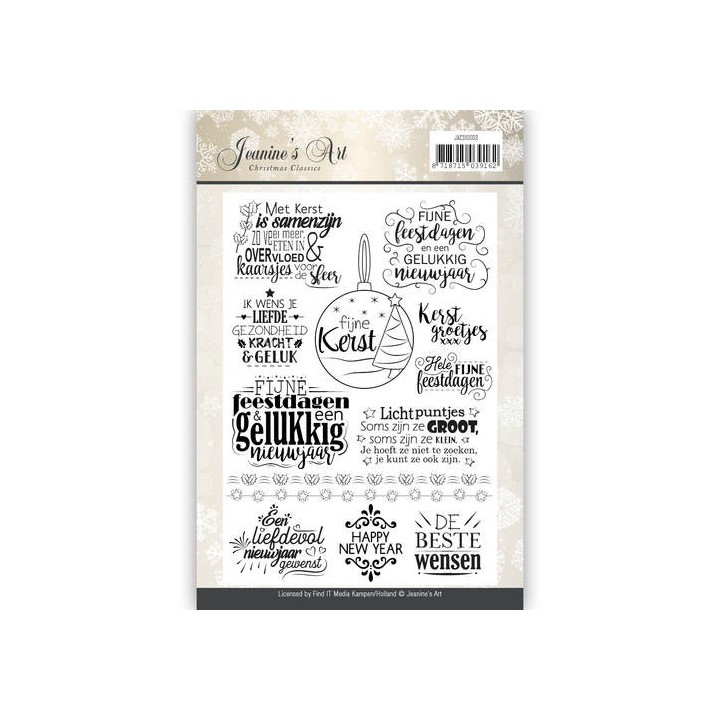 (JACS10003)Clearstamp - Jeaninnes Art - Christmas Classics - Tekst