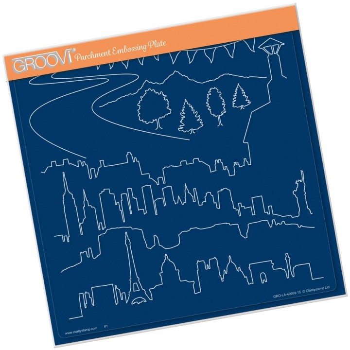 (GRO-LA-40669-15)Groovi Plate LANDSCAPE & SKYLINES