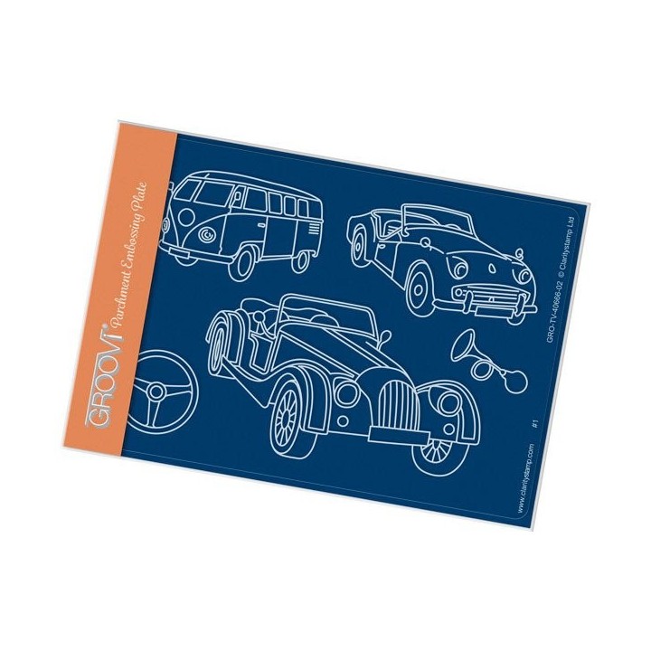 (GRO-TV-40666-02)Groovi® plate A6 VINTAGE CARS