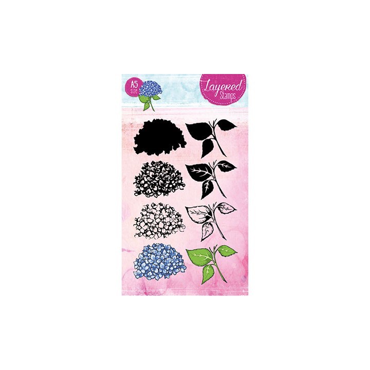 (STAMPLS21)Clear Stamps Layered Flower Stamps nr.21
