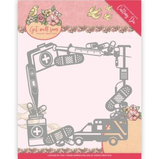 (YCD10100)Die - Yvonne Creations - Get Well Soon - Get Well Frame
