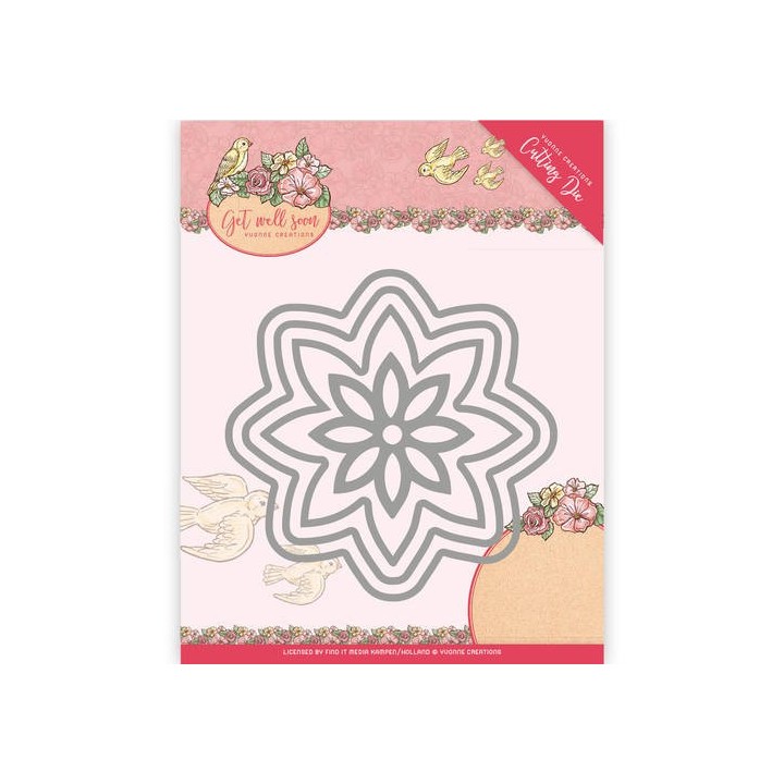(YCD10104)Die - Yvonne Creations - Get Well Soon - Get well flower