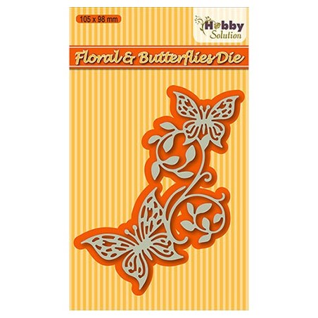 (HSDJ003)Hobby Solutions Dies Floral & butterflies