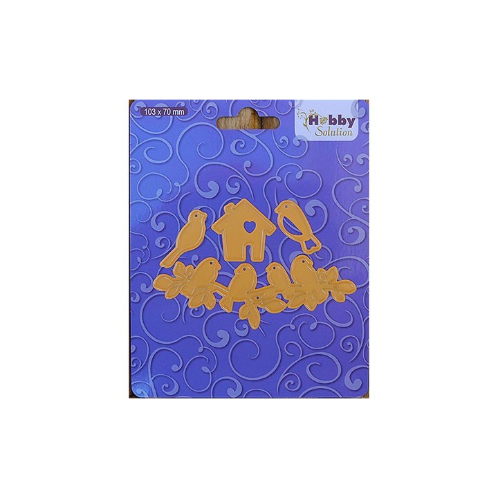 (HSFD002)Hobby Solutions Dies Birds,branch, birdhouse