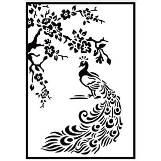 (HSF020)Embossing Folder Peacock