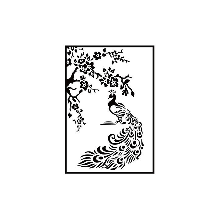 (HSF020)Embossing Folder Peacock