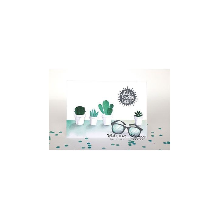 (LR0477)Creatables stencil Flip flops & sun glasses