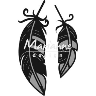 (CR1412)Craftables stencil Feathers