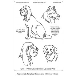 (TP3428E)PCA® EasyEmboss Loveable Pets - 1