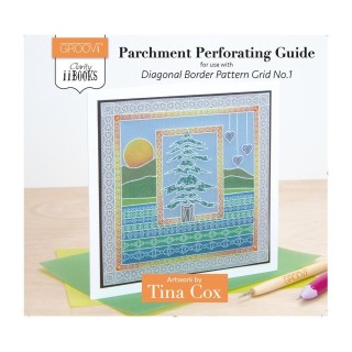 (ACC-BO-30527-XX)CLARITY II BOOK: PARCHMENT PERFORATING GUIDE (FOR DIAGONAL BORDER PATTERN GRID NO.1)