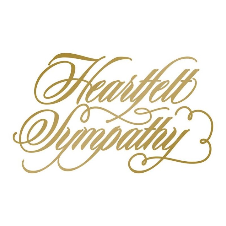(CO725287)Couture Creations Anna Griffin Foil Stamp Die Heartfelt Sympathy