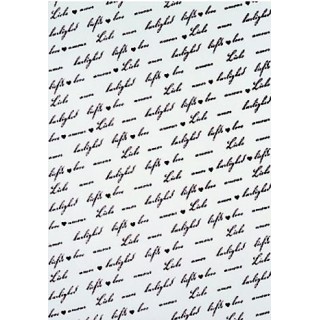 Pergamano Pergamanentpapier Text Silber 1B
