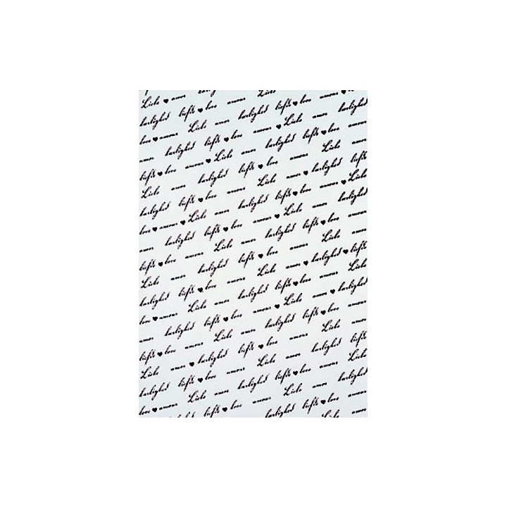 Pergamano Pergamanentpapier Text Silber 1B