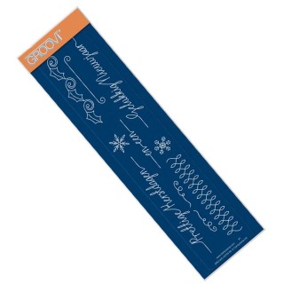 (GRO-WO-40704-09)Groovi Border Plate DUTCH CHRISTMAS LINE SENTIMENTS