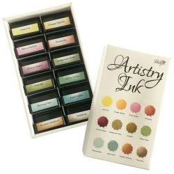(INK-AT-50227-XX)ARTISTRY INK PADS - () MINI INK PADS & STORAGE - LIME KISS COLLECTION