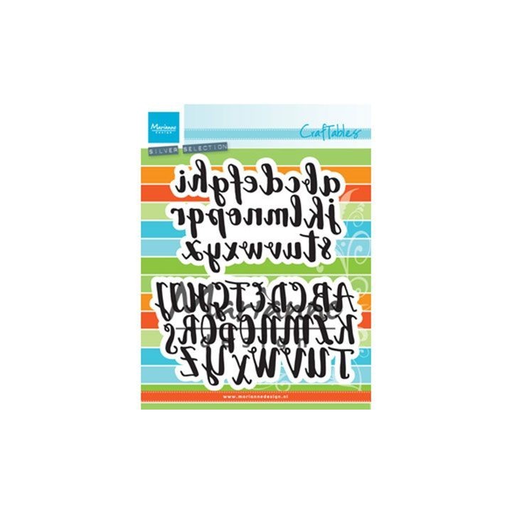 (CR1416)Craftables stencil Brush alphabet
