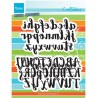 (CR1416)Craftables stencil Brush alphabet