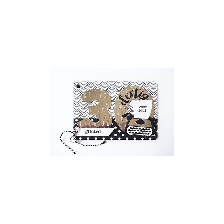(CR1416)Craftables stencil Brush alphabet