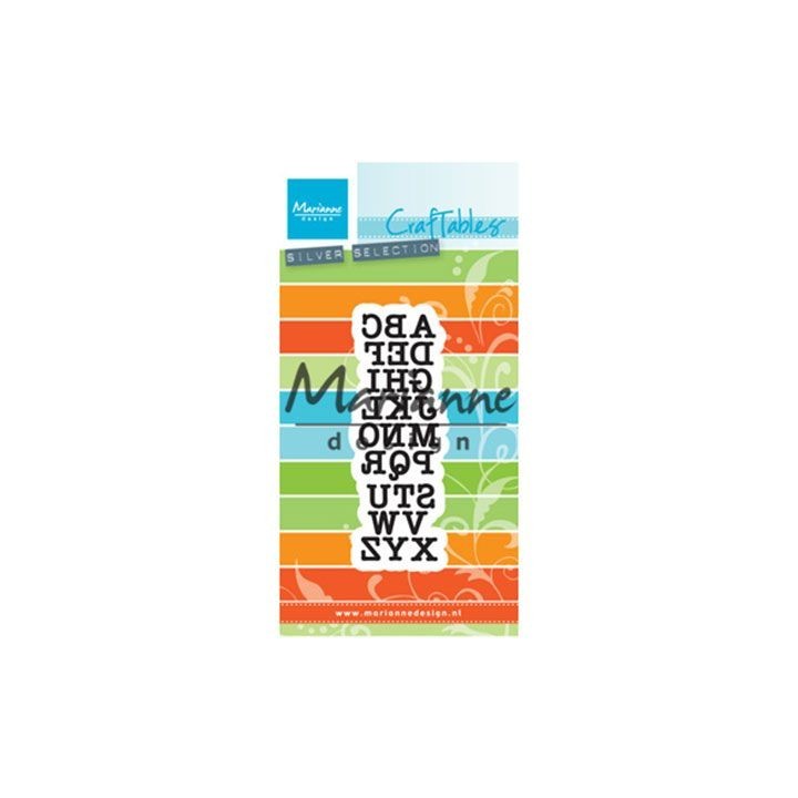 (CR1417)Craftables stencil Brush alphabet