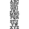 (CR1417)Craftables stencil Brush alphabet