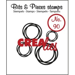 (CLBP90)Crealies Clearstamp Bits&Pieces no. 90 intertwined circles