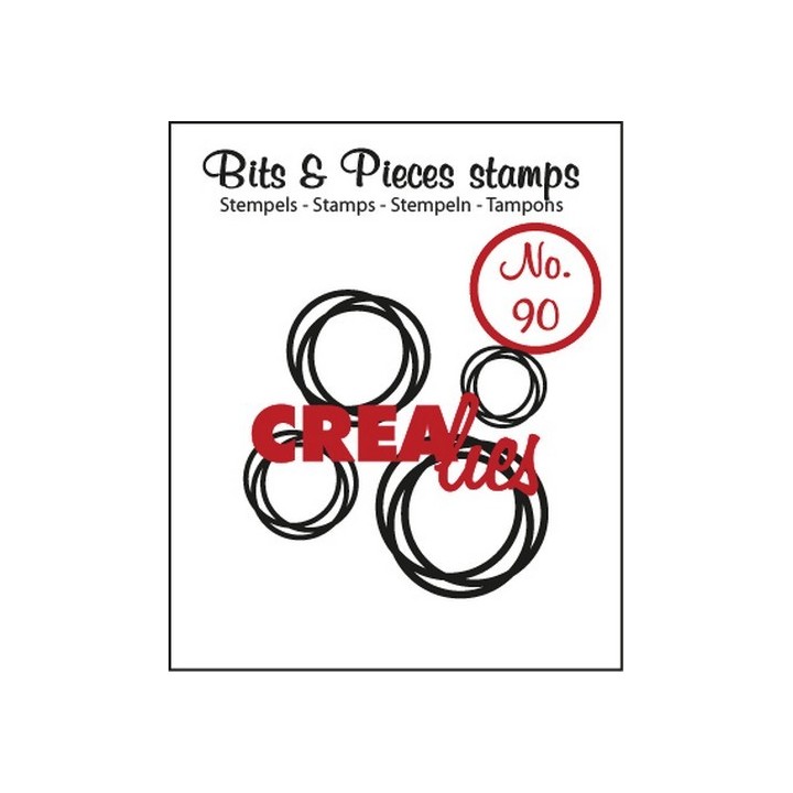 (CLBP90)Crealies Clearstamp Bits&Pieces no. 90 intertwined circles