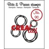 (CLBP90)Crealies Clearstamp Bits&Pieces no. 90 intertwined circles