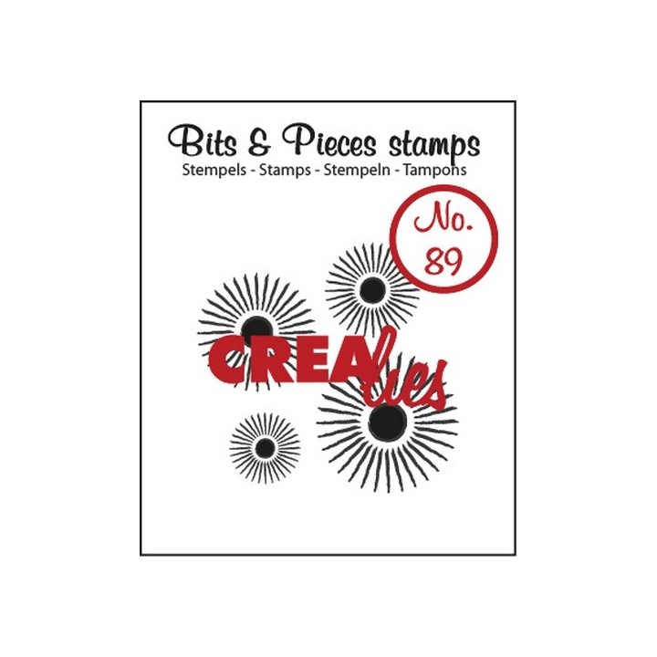 (CLBP89)Crealies Clearstamp Bits&Pieces no. 89 4x sun