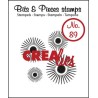 (CLBP89)Crealies Clearstamp Bits&Pieces no. 89 4x sun