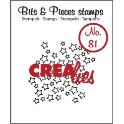 (CLBP81)Crealies Clearstamp Bits&Pieces no. 81 open stars