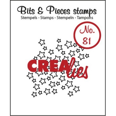 (CLBP81)Crealies Clearstamp Bits&Pieces no. 81 open stars