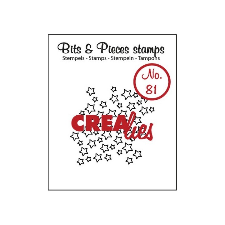 (CLBP81)Crealies Clearstamp Bits&Pieces no. 81 open stars