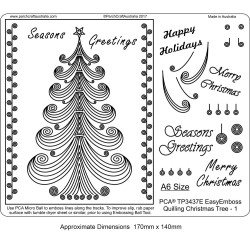 (TP3437E)PCA® EasyEmboss Quilling Crhistmas Tree - 1 A6 size