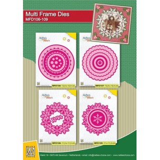 (MFD109)Nellie's Multi Frame Dies Wreath Snowflake