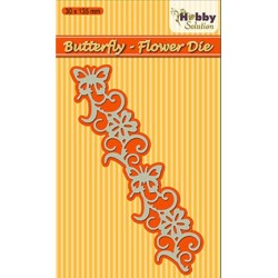(HSDJ009)Hobby Solutions Dies Butterfly-flower border