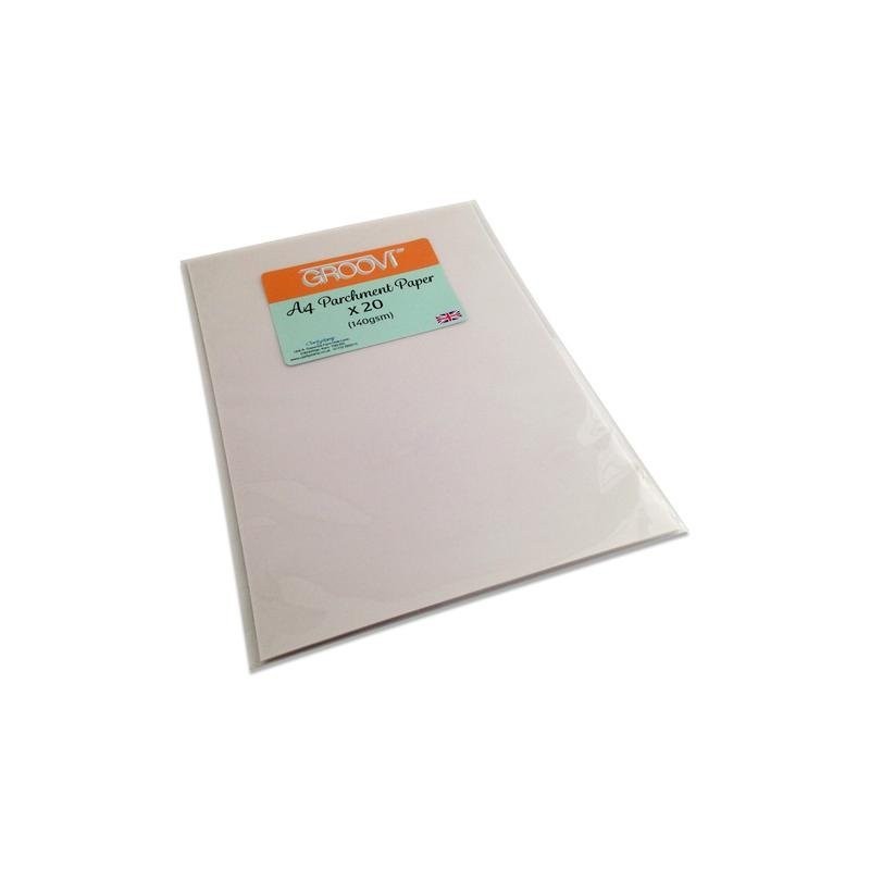 (GRO-AC-40024-A4)Groovi Parchment Paper A4 20 Sheets