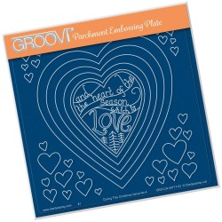 (GRO-CH-40717-03)Groovi Plate A5 NESTED HEARTS & CHRISTMAS VERSE NO.4