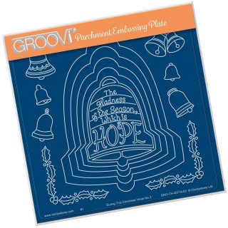 (GRO-CH-40719-03)Groovi Plate A5 NESTED BELLS & VERSE NO.3