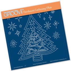 (GRO-CH-40720-03)Groovi Plate A5 NESTED CHRISTMAS TREE & VERSE NO.1