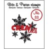 (CLBP33)Crealies Clearstamp Bits&Pieces no. 31 Snowflake 3
