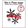 (CLBP31)Crealies Clearstamp Bits&Pieces no. 31 Snowflake 1