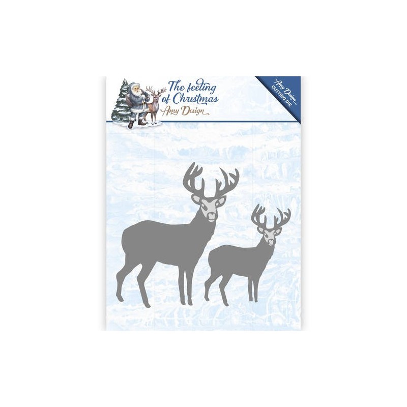 CHRISTMAS REINDEERS ADD10115 AMY DESIGN THE FEELING OF CHRISTMAS CUTTING DIE 