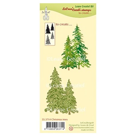 (55.3714)Clear stamp combi Christmas trees